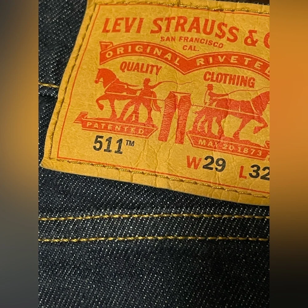 Levi's 511 Skinny Premium Denim Blue Jeans Tag Size 29 X 32